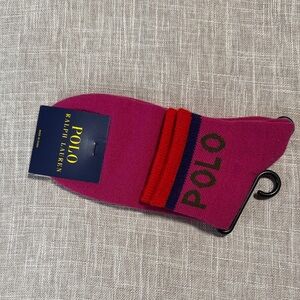 Polo by Ralph Lauren Women's Pink Quarter Ankle Socks 9-11 NWT